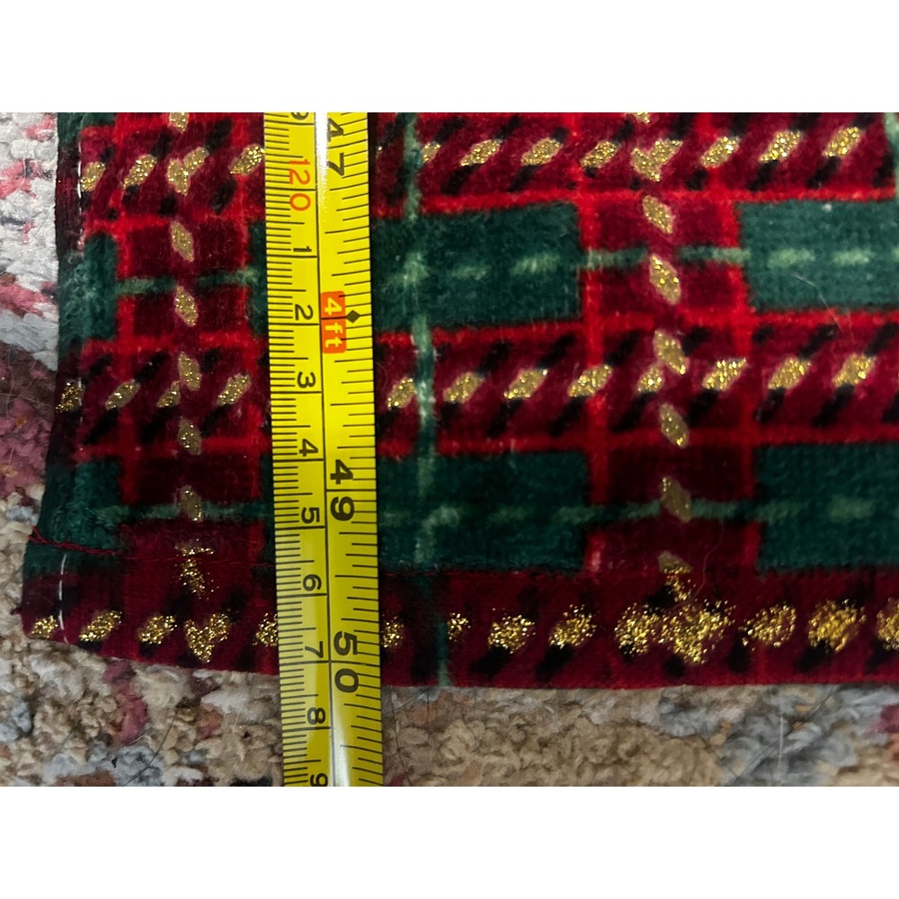 Lenox Holiday Nouveau Christmas Bath Towel Set 4 Holly Plaid Gold Glitter Ivory - Picture 8 of 9